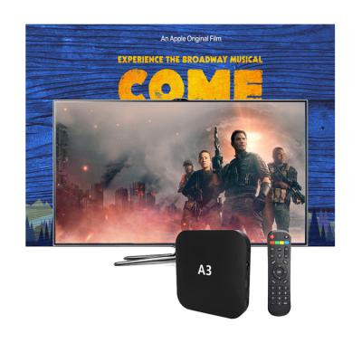 China Best factory hot sales satellite receiver set top box wifi set top A3 TV BOX iptv subscription for 12 months from Brazil apk code A3-P006 for sale