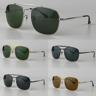 China Fashion Sunglasses 3560 Sunglasses Glass lens Luxury Brand Designer Alloy Frame Custom logo Men Women UV400 Fashion Driving Shades Glasses for sale