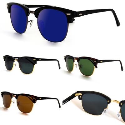 China Fashion Sunglasses Sunglasses Luxury Brand Designer Glass Lens 3016  Acetate Frame Custom logo Men Women Sun Glasses   Fashion Fishing Glasses for sale