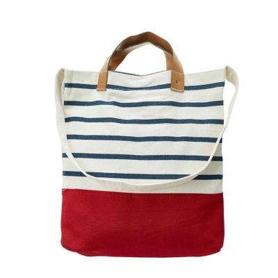 China Large Compartment Women Cotton Handled Reusable Shopping Bag Beach Bag Lady Canvas Oversized Tote Handbags Reusable Shopping Bag for sale