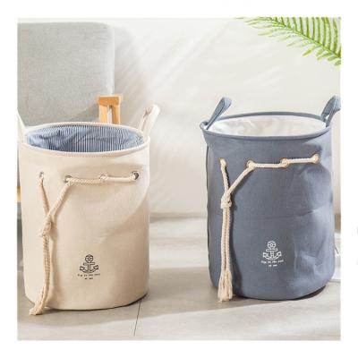 China Durable EVA Thick Double Layer Anchor Laundry Basket Clothes Other Folding Storage Baskets Home Decoration Barrel Kids Play Organizer for sale