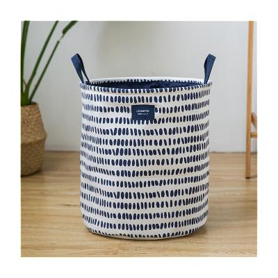 China Sustainable Circular with Handles EVA Thick Double Laundry Hamper Clothes Other Storage Baskets Decoration Folding Barrel Kids Home Toy for sale