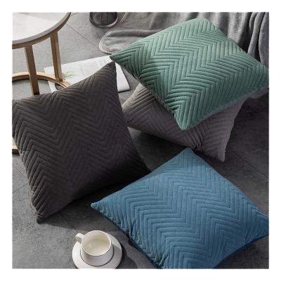 China Square 45*45 Modern Simple Color Decor Quilting Home Decorative Cushion Cover Quilting Tile Home Bed Crate Bed Cushion Cover for sale