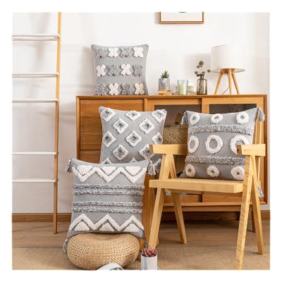 China Home Decor Cotton Tufted Simple Tufted Blankets Wholesale Suppliers Home Decor Bed Tile Crate Cushion Cover Design for sale