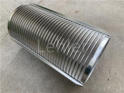 China 600mm SUS316L Slot 0.5mm Screw Press Screen Basket for sale