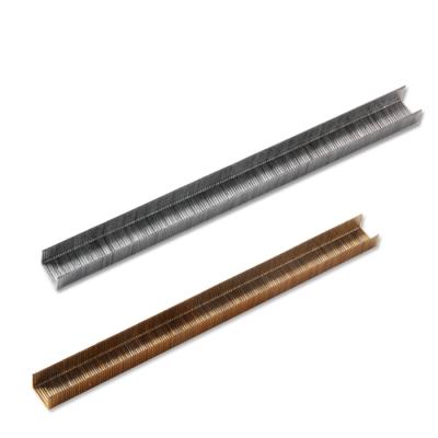 China Steel Wood Sofa Gold Colored Industrial Metal 14 Series Staples 10mm 1410 Staples Fasteners for sale