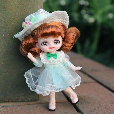 China 2021 Hot Sale Educational Plastic Doll For New Baby 1/8 BJD Doll 16CM Jointed Body BJD Doll for sale