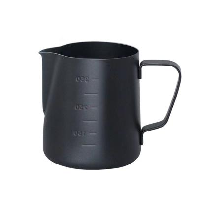 China Wholesale 12oz Espress Stainless Steel Metal Sustainable 18/8 Coffee Milk Frothing Pitcher Milk Jug For Coffee Latte Frothing Milk for sale