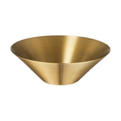 China Japanese Ramen Bowl 304 Stainless Steel Gold Kitchen Bowl Salad Reusable Wholesale Viable Noodle Soup Bowl for Restaurant and Hotel for sale