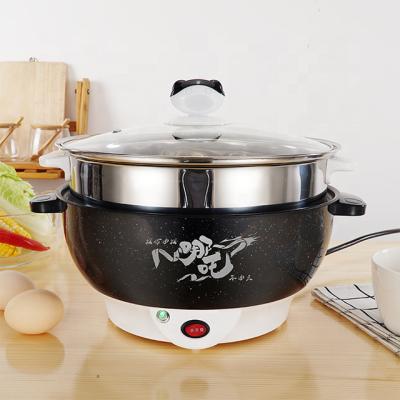 China Modern Student Universal Small Soup Pot Cooking Pot 28cm Portable Multifunction Food Display Stainless Steel Electric Frying Pan for sale