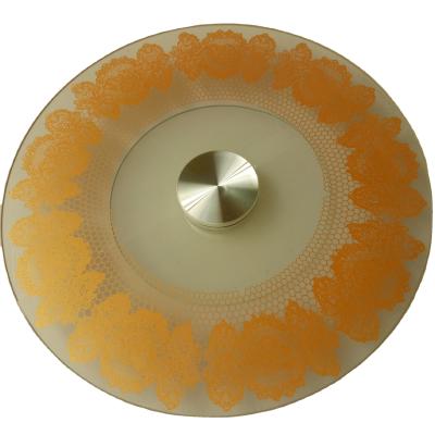 China Sustainable Tempered Glass Table Top Susan / Lazy Cake Plate / Turntable for sale