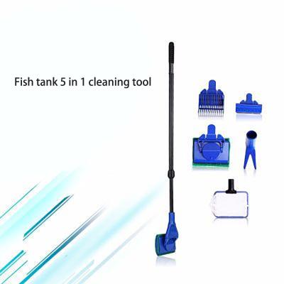 China Viable Five-in-One High Quality Fish Tank Aquarium Cleaning Tool Set for sale