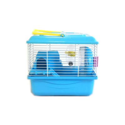 China Viable Drop Shipping Classic Plastic Animal Hamster Cage Fordable Cage Two Layer Tower Small Stable for sale