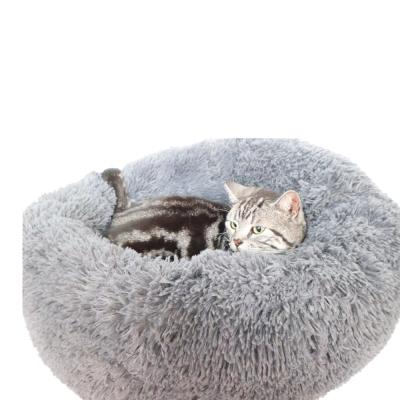 China New Plush Cat Pet Products Carpet Faux Fur Waterproof Dual-Use Pet Beds Accessories Waterproof Round House Mat for sale