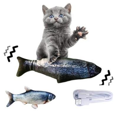 China Stuffed Animal Lifelike Realistic Simulation Doll Fish Funny Interactive Catnip Fish Toys For Cats for sale