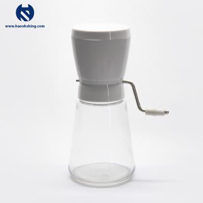 China 300ml Glass Container Handle Viable Spinning Nut Crusher for sale