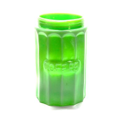 China Retro Design Jade Glass Storage Jar For Stored Sugar for sale