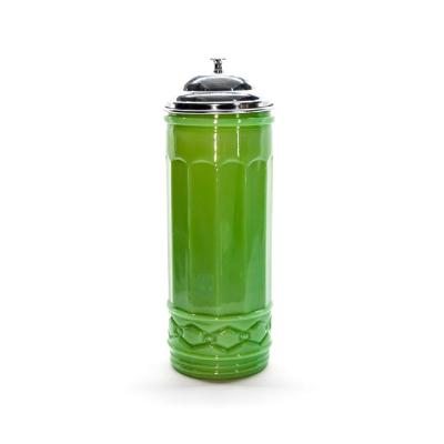 China Jade-like glass container stored spice jar for sale