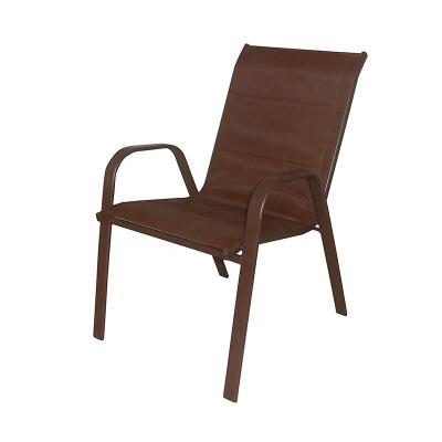 China Modern Hot Selling Steel Stacking Chair Garden High Back Stackable Dining Chair for sale