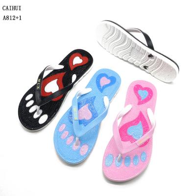 China PVC Slippers Rubber Women Anti-slippery Cheap Design Latest Price Flip Flops for Wedding or Party for sale