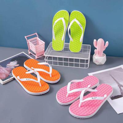 China Trendy Warm Plastic Slippers Women Slippers Eva Soft Flat Low Price Beach Flip Flops Ladies Sweat-absorbent for sale