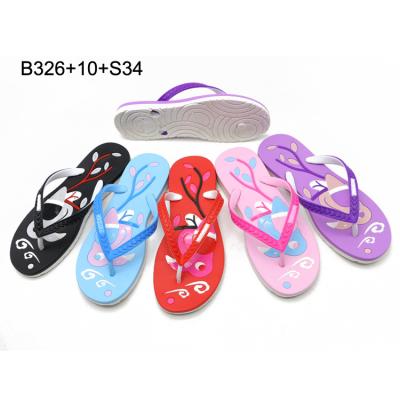 China Hawaii Flip Flops Anti-odor Wholesale Flower Women Slipper Women Ladies Flip Flops Chappal Beautiful for sale