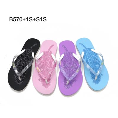 China Anti-Smell Daily Use Sandals For Women Summer Fashion Outdoor Ladies Leaf Pattern Chappal Slippers Straps Shoes Beach Printed Flip Flops for sale