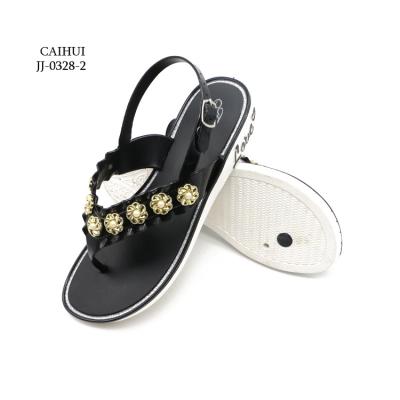 China Anti-odor Fashion Casual Women Flat Shoe PVC Lady Woman Sandal for sale