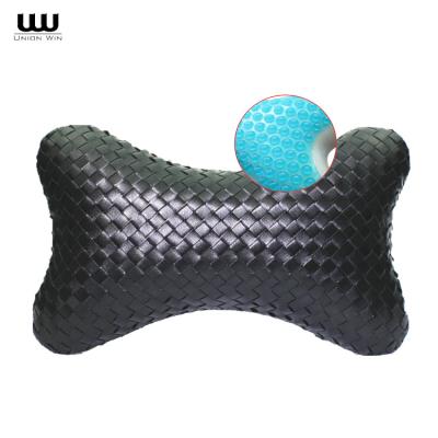 China Anti-Apnea Union Victory Leatherette Car Neck Rest Pillow With Cool Gel for sale