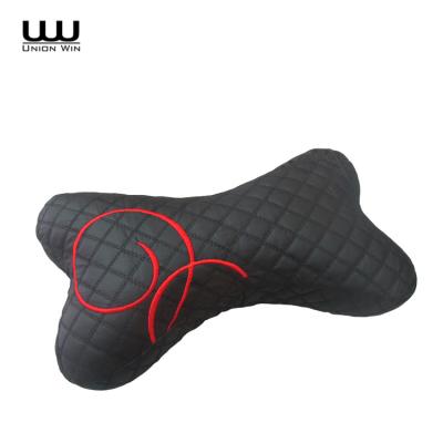 China Custom Cool Anti-Apnea Artificial Leather Fabric Gel Car Neck Rest Pillow for sale