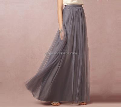 China Wholesale Plus Size High Street Style Elastic Maxi Tulle Skirt For Chic Girl for sale