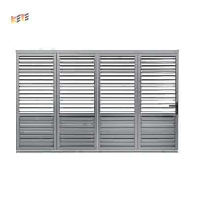 China Hot Selling Hurricane Aluminum Awning Screen Folding Aluminum Shutter Windows With Shutter Blinds for sale