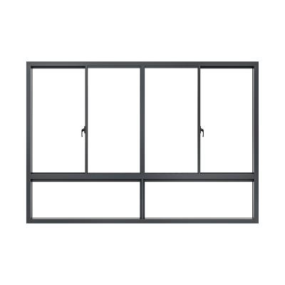 China Sliding Hot Selling Aluminum Framed Double Tempered Glass Impact Sliding Windows Price New Zealand for sale