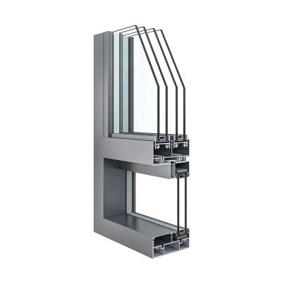 China Sliding Aluminum Powder Coated Tempered Glass Balcony Patio Sliding Window And Door for sale