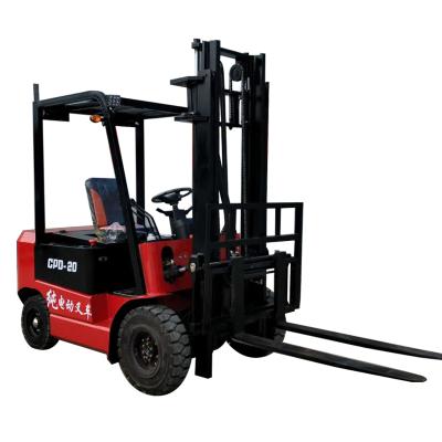 China Four-wheel electric forklift double building material Stores JK1-3 model thickened channel steel electric forklift cylinder for sale