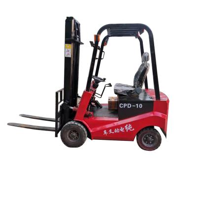 China Four Wheel Electric Forklift Steel Double Cylinder Building Material Shops Forklift Electric Forklift for sale