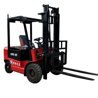 China 2021 good quality four wheel electric forklift from building material stores for sale