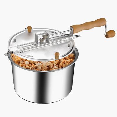 China Easy Operation Aluminum Stove Popper Pot Top Lid Handles Stovetop Popcorn Popper With Removable Handle Aluminum Popcorn Maker Home for sale