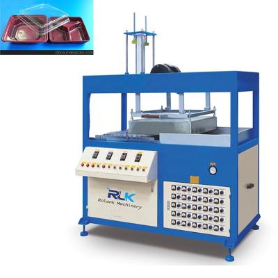 China Semi Automatic Plastic Empty Blister Box Tray Egg Box Factory Mini Fast Food Thermo Forming Machine for sale