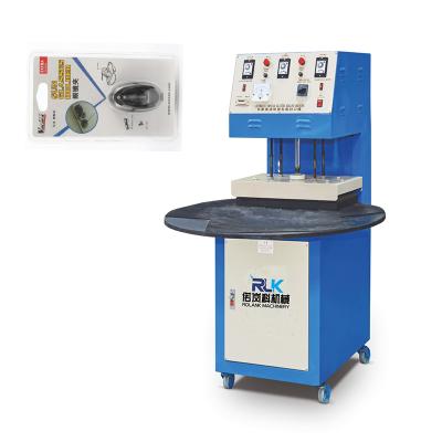 China Camshell Products Rotary Single PVC Pet Blister Tabletop Sealing Machine for Battery and Toys for sale