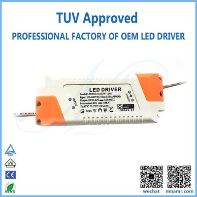 China TUV approved LED lighting transformer driver for 18w downlight for sale