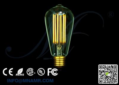 China RoHS CER Birne 6W E26 E27 B22 AC110-240V 2200k 2700k 6000k der hohen Qualität ST64 LED Edison UL FCC-SAA genehmigte zu verkaufen