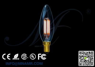 China La vela transparente del bulbo de cristal 110v 220v E14 4Watts LED enciende las lámparas blancas calientes de C32 Dimmable en venta