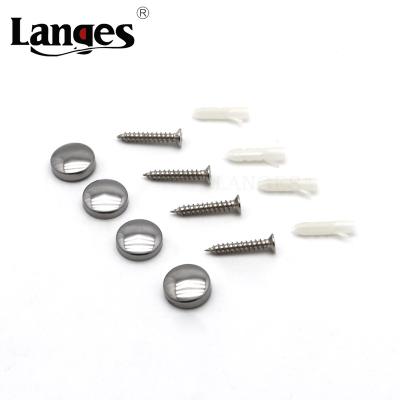 China Brass Cap Chrome Exterior Hood Mirror Screws Sign Cap Holder Advertising Nails for sale