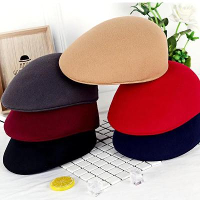 China European and American style good quality design your own plain 100 wool beret hat hat unisex military wholesale for sale