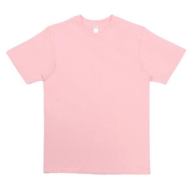 China Custom 100% Anti-Wrinkle China Cotton Plain Pink T Shirts For Mens Womens for sale