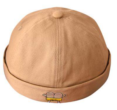 China Custom Leather Strap Visorless Brimless Baseball Cap COMMON No Brim Hat for sale