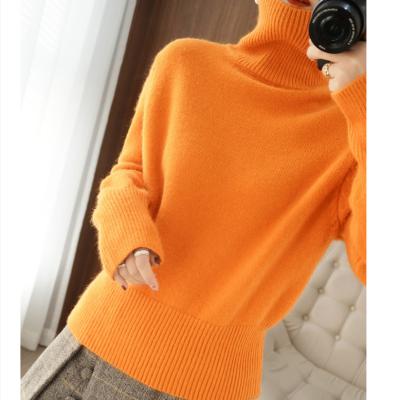 China Lady Oversized Sweaters Knitted Pullover Loose Pullover Sweater Autumn Winter Warm Turtlenecks Casual Women's Viable for sale