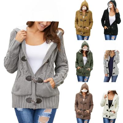 China Reversible Reversible Winter Thicken Warm Knitted Loose Sweaters Women Coat Knitwear Pockets Stylish Jacket Cardigan Female Casual Sweater for sale