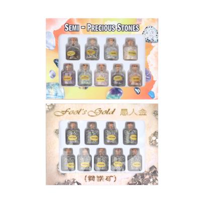 China Natural Crystal Gravel Stone Wishing Bottles Gift Box of China CHU Se Crystals Healing Stones for sale